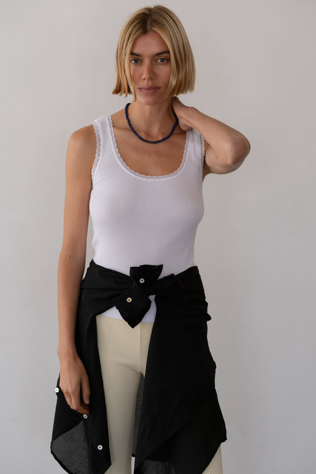 The Vintage Rib Lace Tank