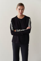 The Sueded Jersey Stripe Long Sleeve