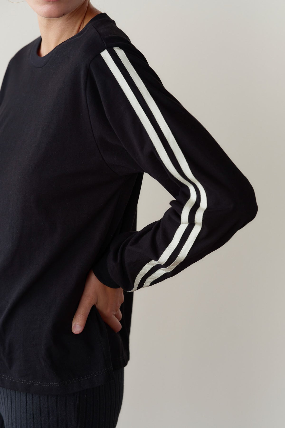The Sueded Jersey Stripe Long Sleeve
