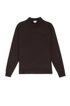 The Cotton Cashmere Crewneck Sweater in Espresso.