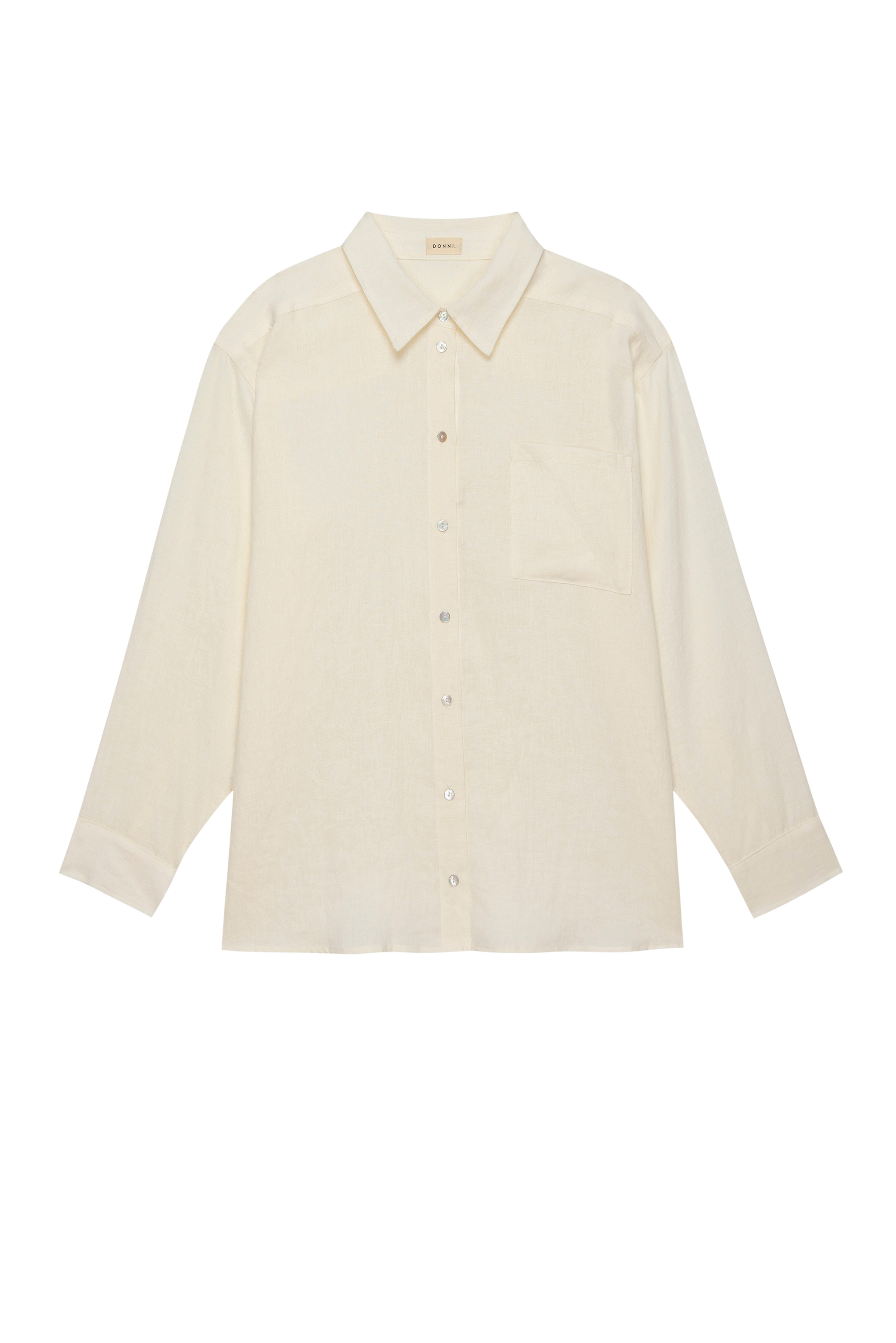The Linen Relaxed Shirt By Donni. The Linen Relaxed Shirt By Donni.