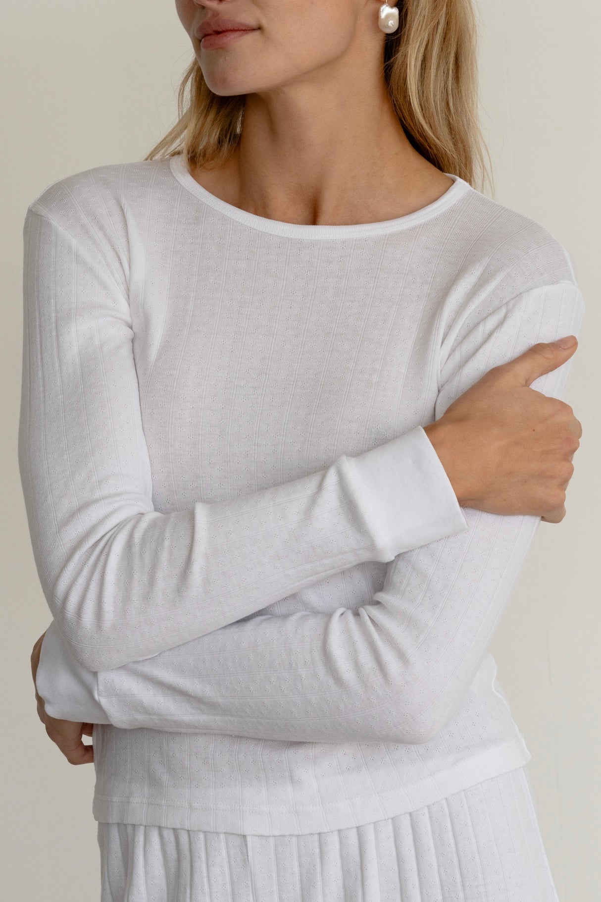 Pointelle Rib The Pointelle Long Sleeve