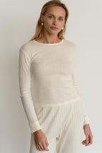 The Pointelle Long Sleeve Tee