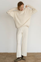 The Pointelle Simple Crop Pant