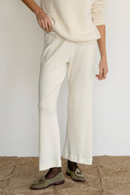The Pointelle Simple Crop Pant