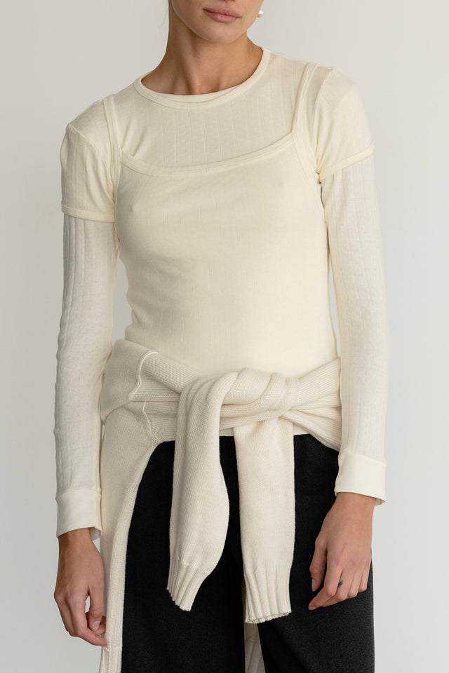 The Pointelle Square Neck Tank