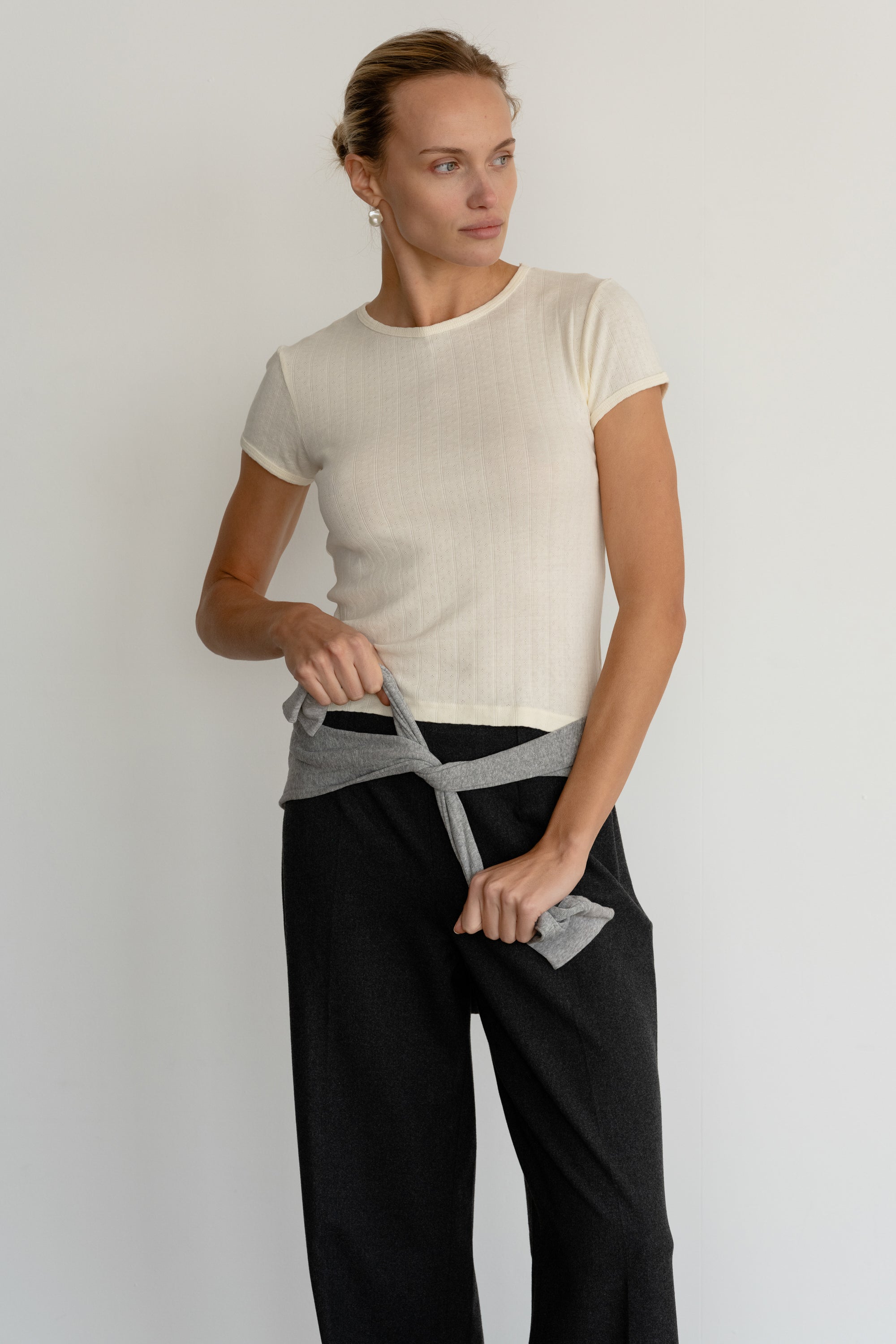 The Pointelle Baby Tee