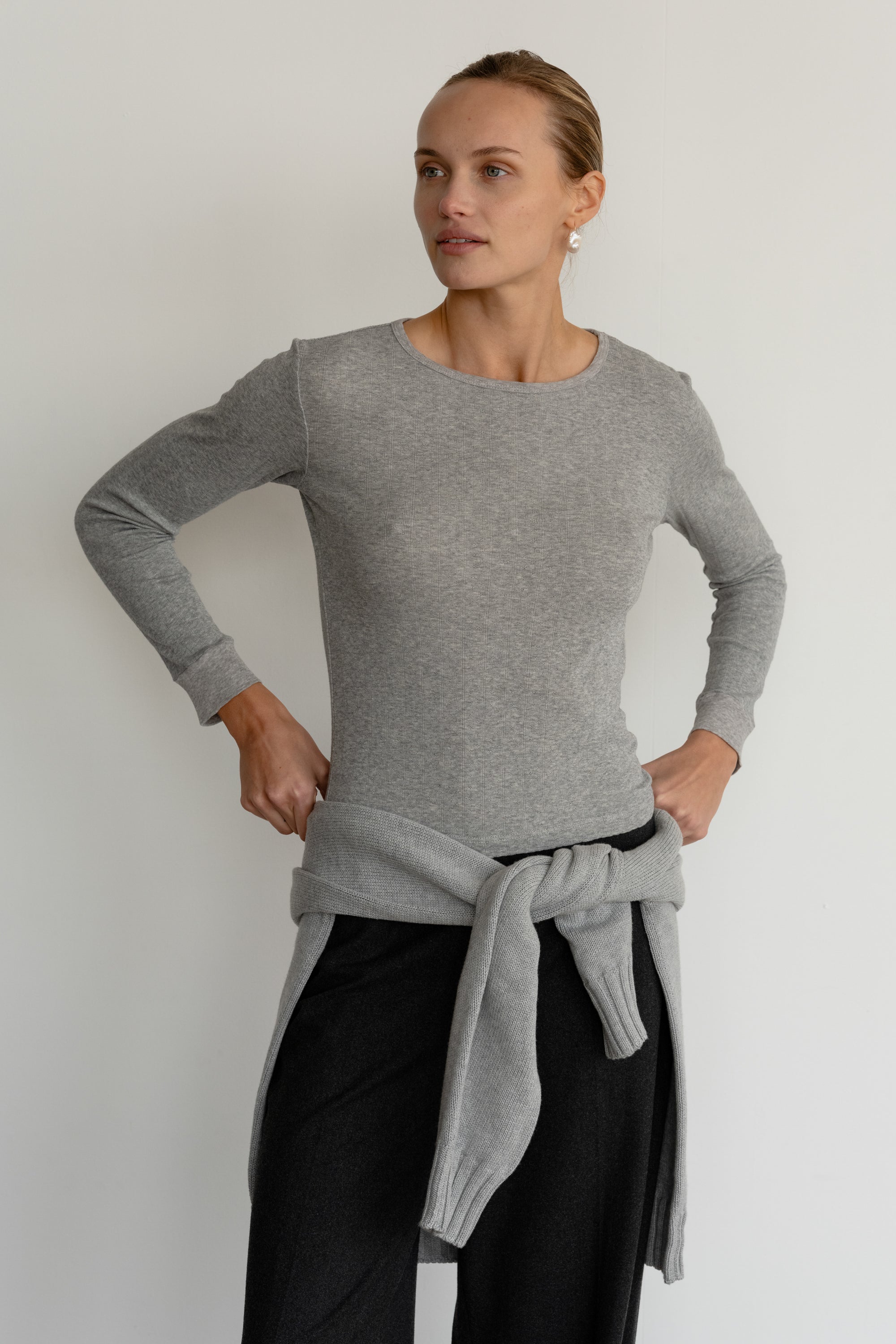 The Pointelle Long Sleeve Tee