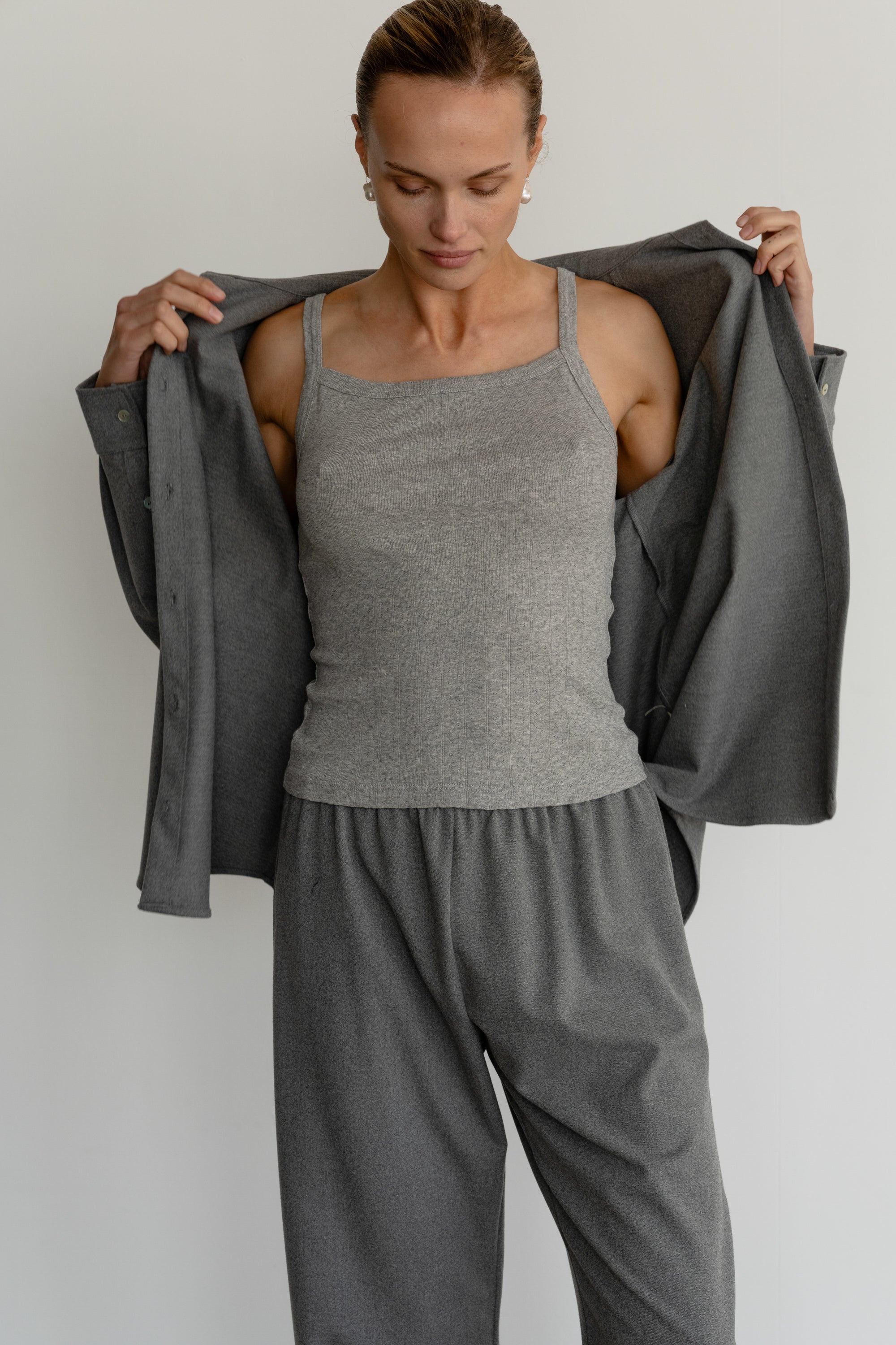 The Pointelle Square Neck Tank