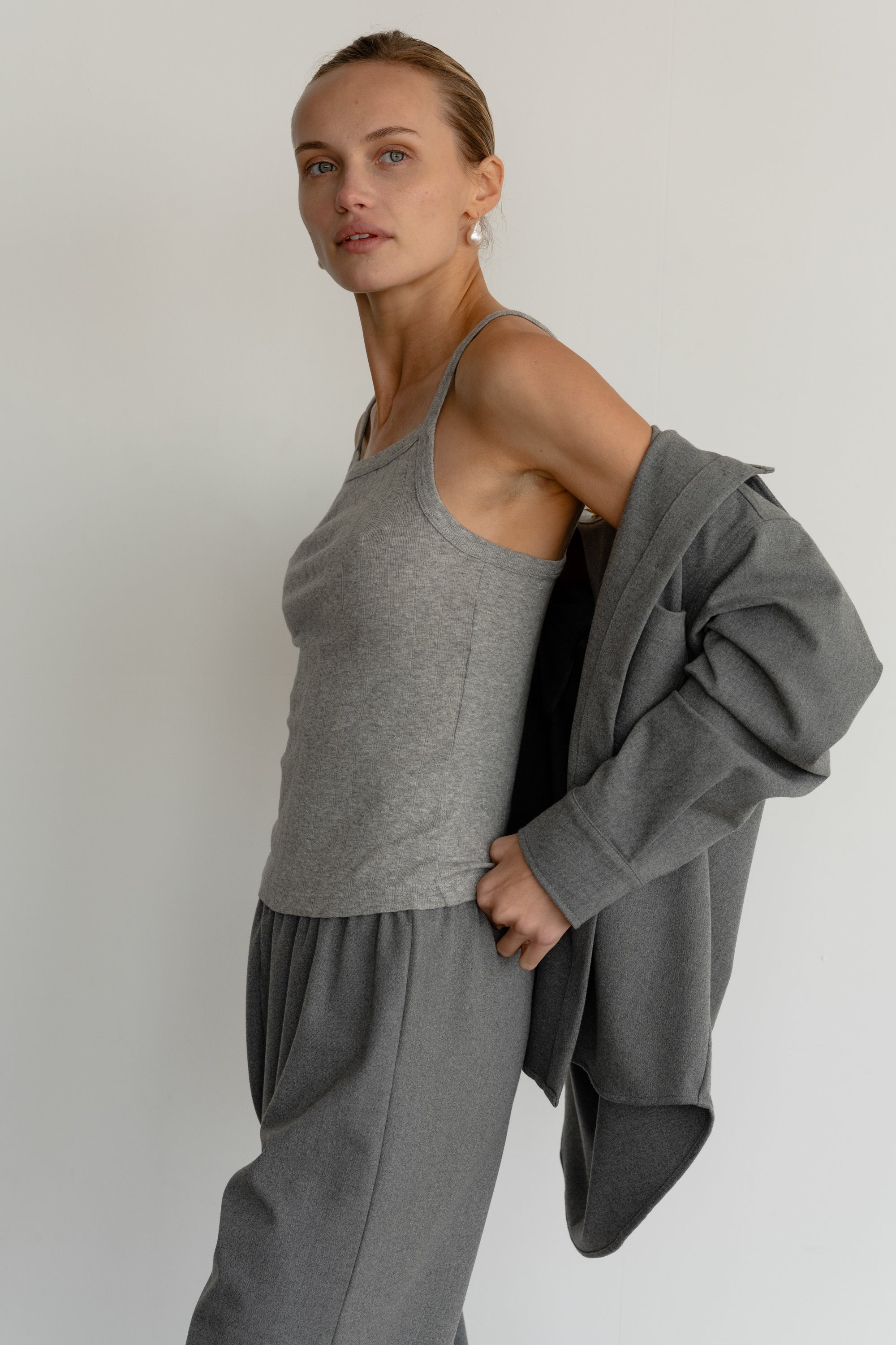The Pointelle Square Neck Tank