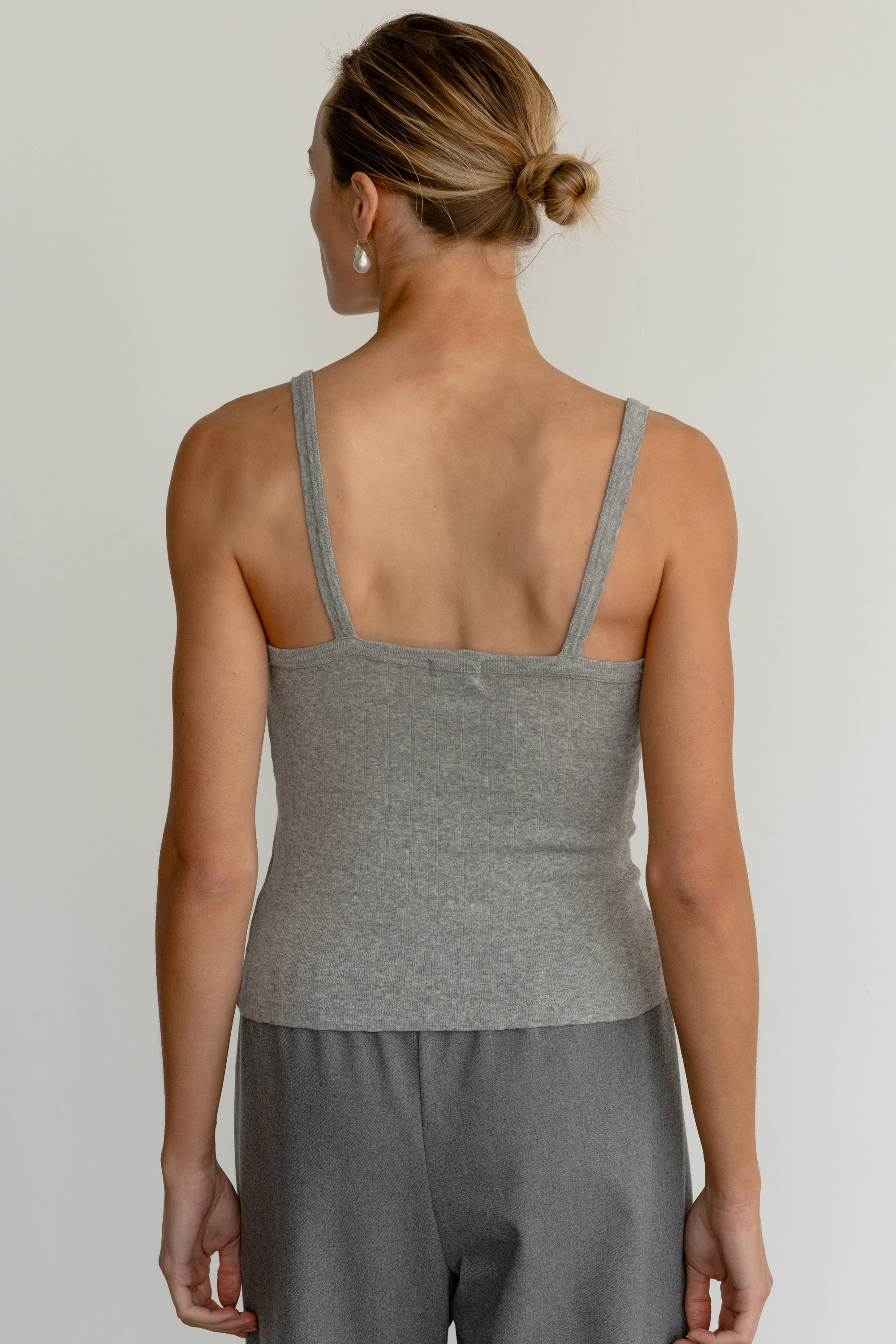 The Pointelle Square Neck Tank