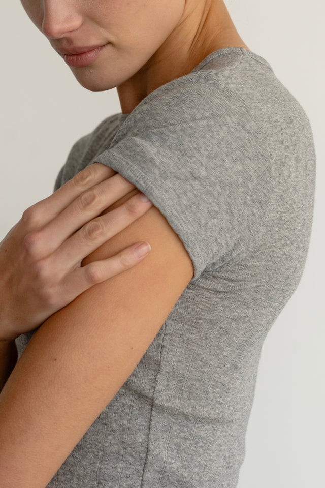 The Pointelle Baby Tee