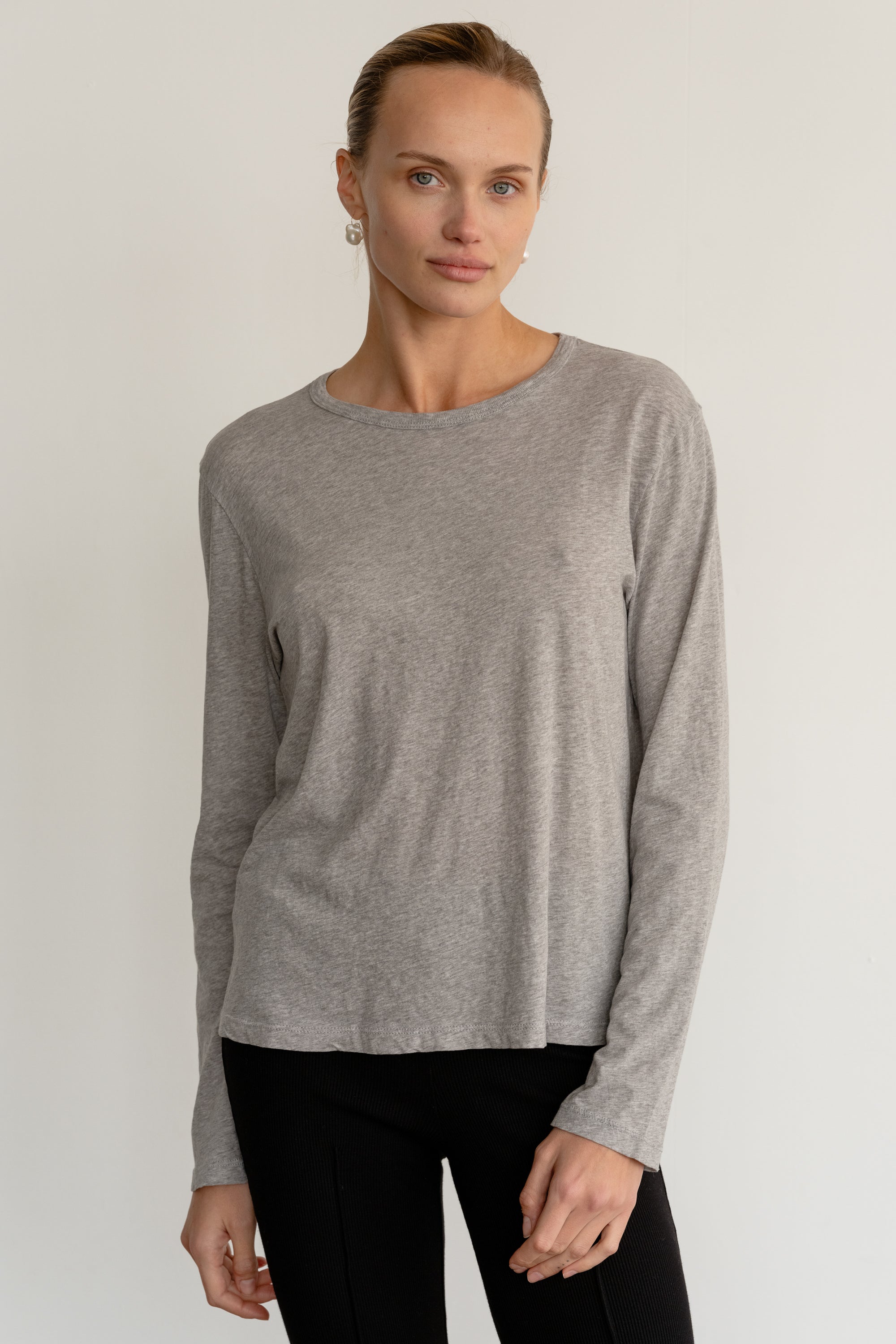 トップス OVY Cotton Long Sleeve T-shirt gray トップス OVY Cotton Long Sleeve T-shirt gray LONG SLEEVE T