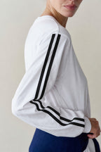 The Sueded Jersey Stripe Long Sleeve