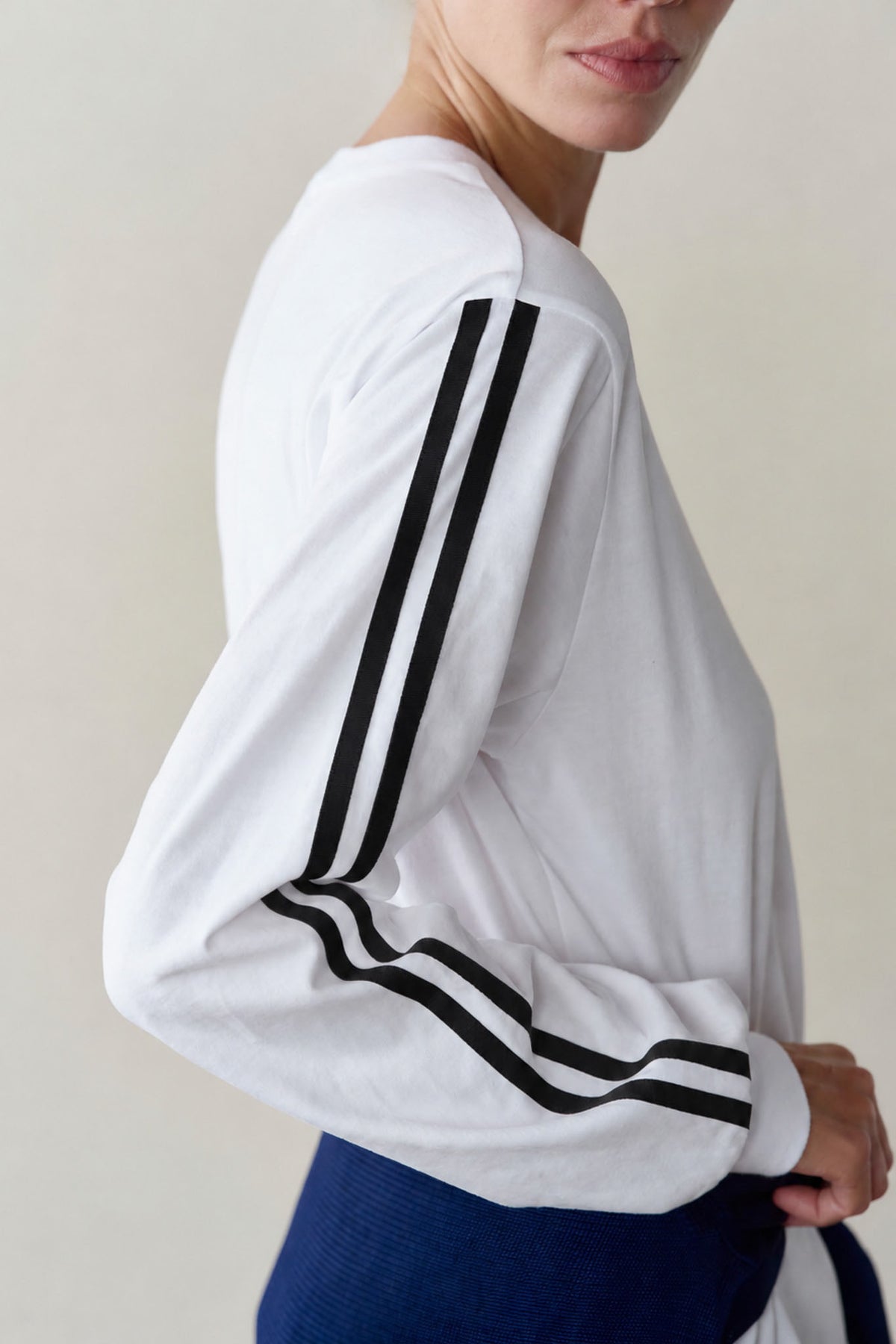 The Sueded Jersey Stripe Long Sleeve