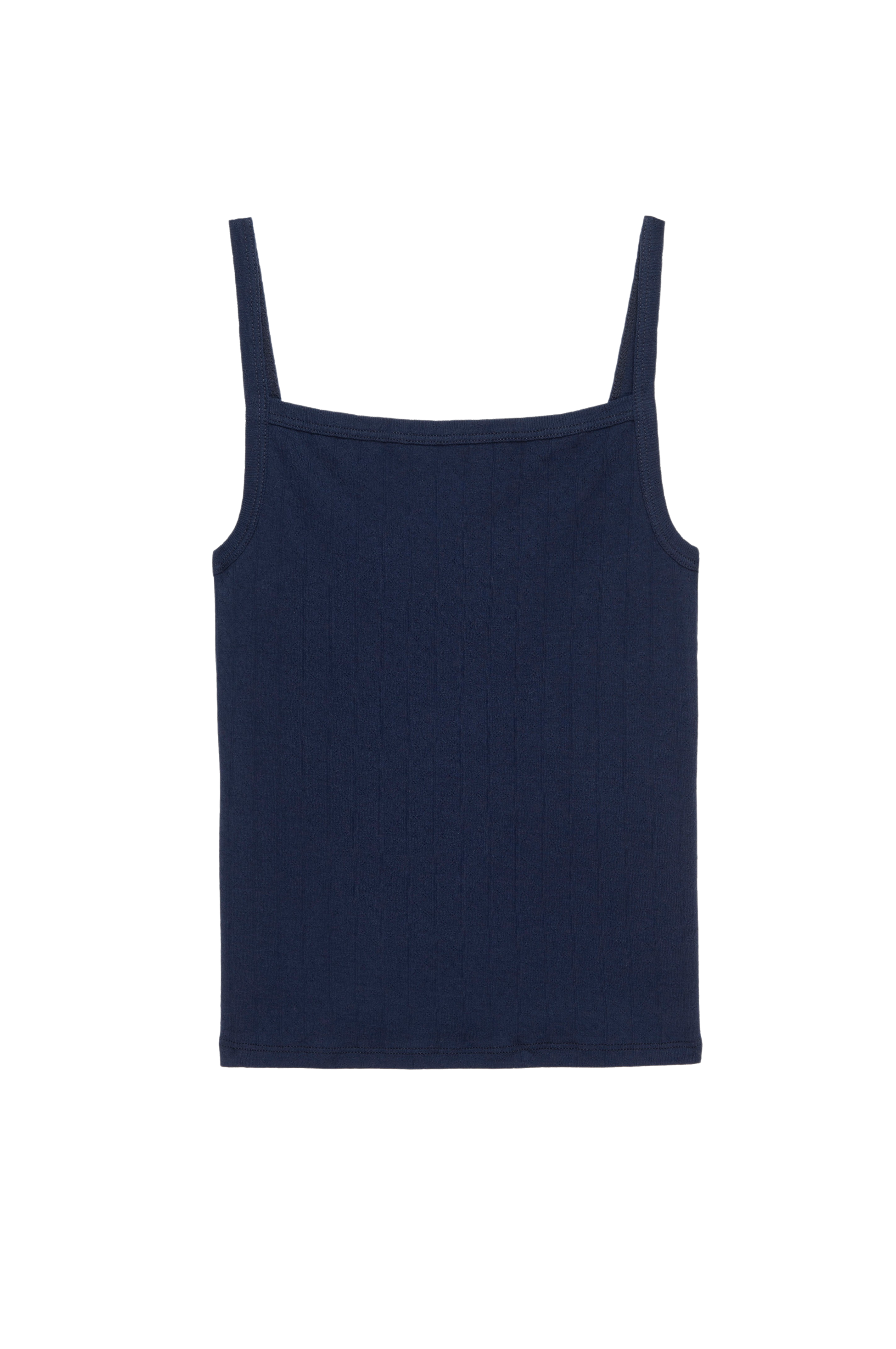 The Pointelle Square Neck Tank