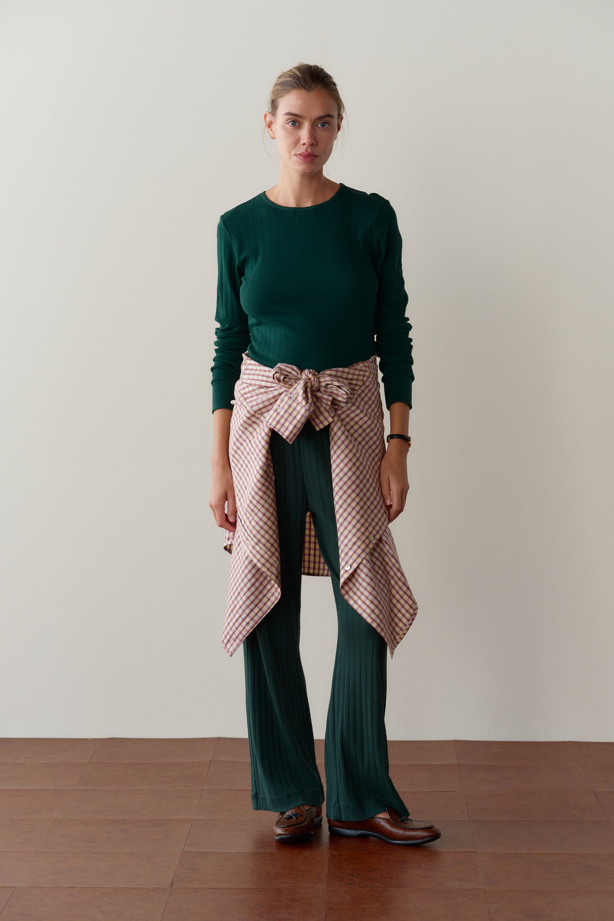 The Pointelle Simple Crop Pant