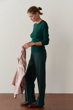 The Pointelle Simple Crop Pant