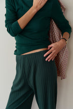 The Pointelle Simple Crop Pant