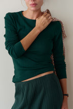 The Pointelle Simple Crop Pant