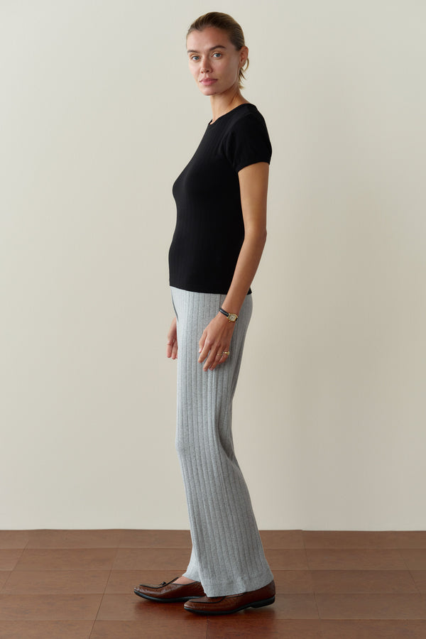 The Pointelle Simple Crop Pant