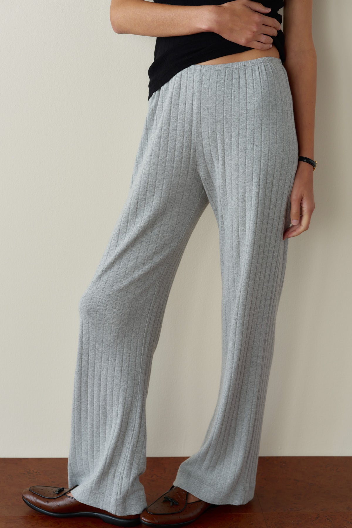 The Pointelle Simple Crop Pant