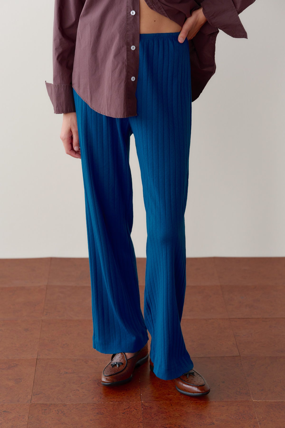 The Pointelle Simple Crop Pant