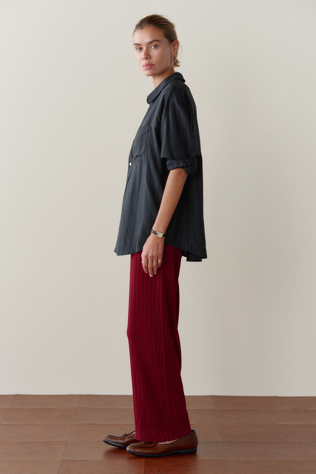 The Pointelle Simple Crop Pant