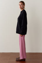 The Pointelle Simple Crop Pant