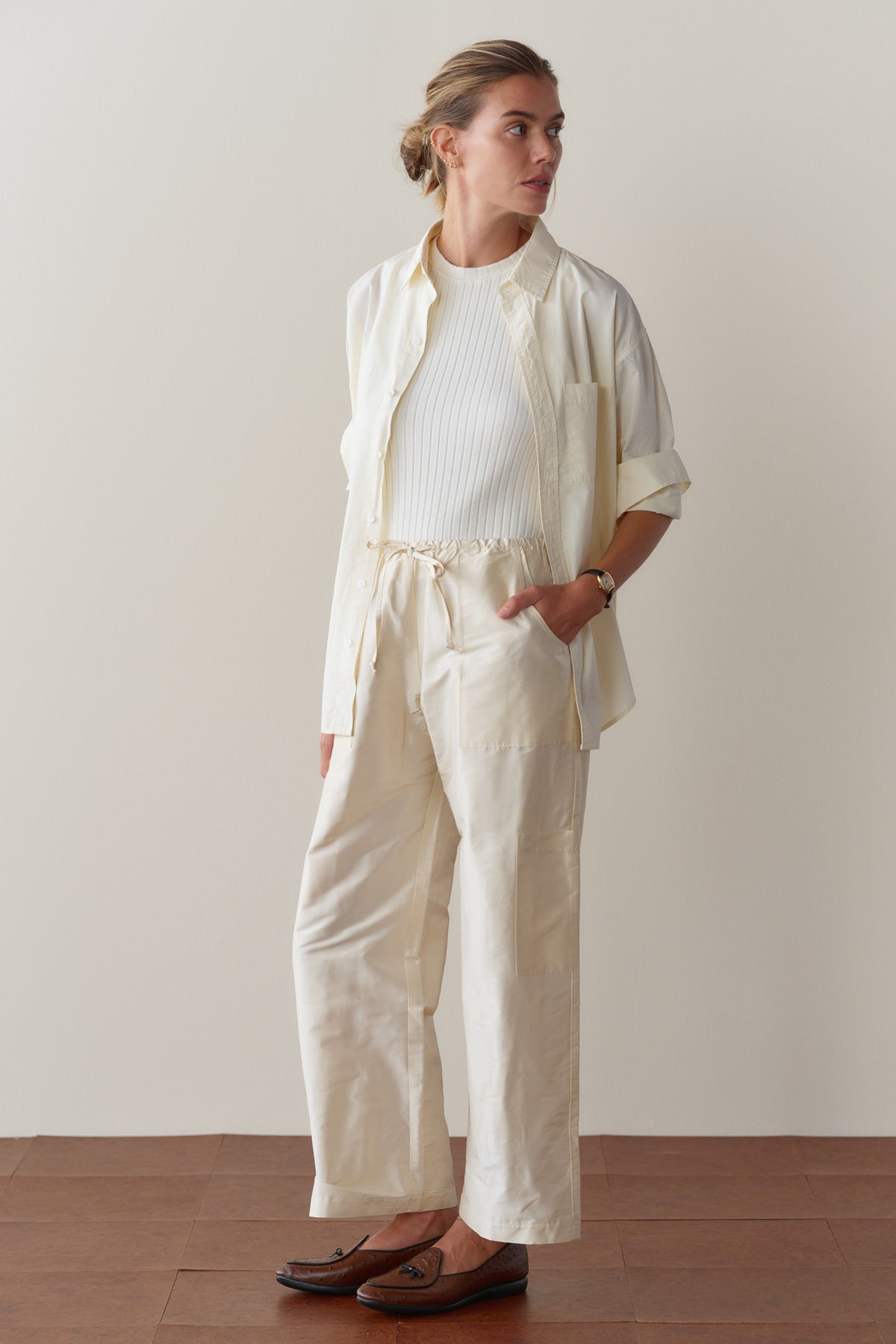 The Silk Taffeta Cargo Pant