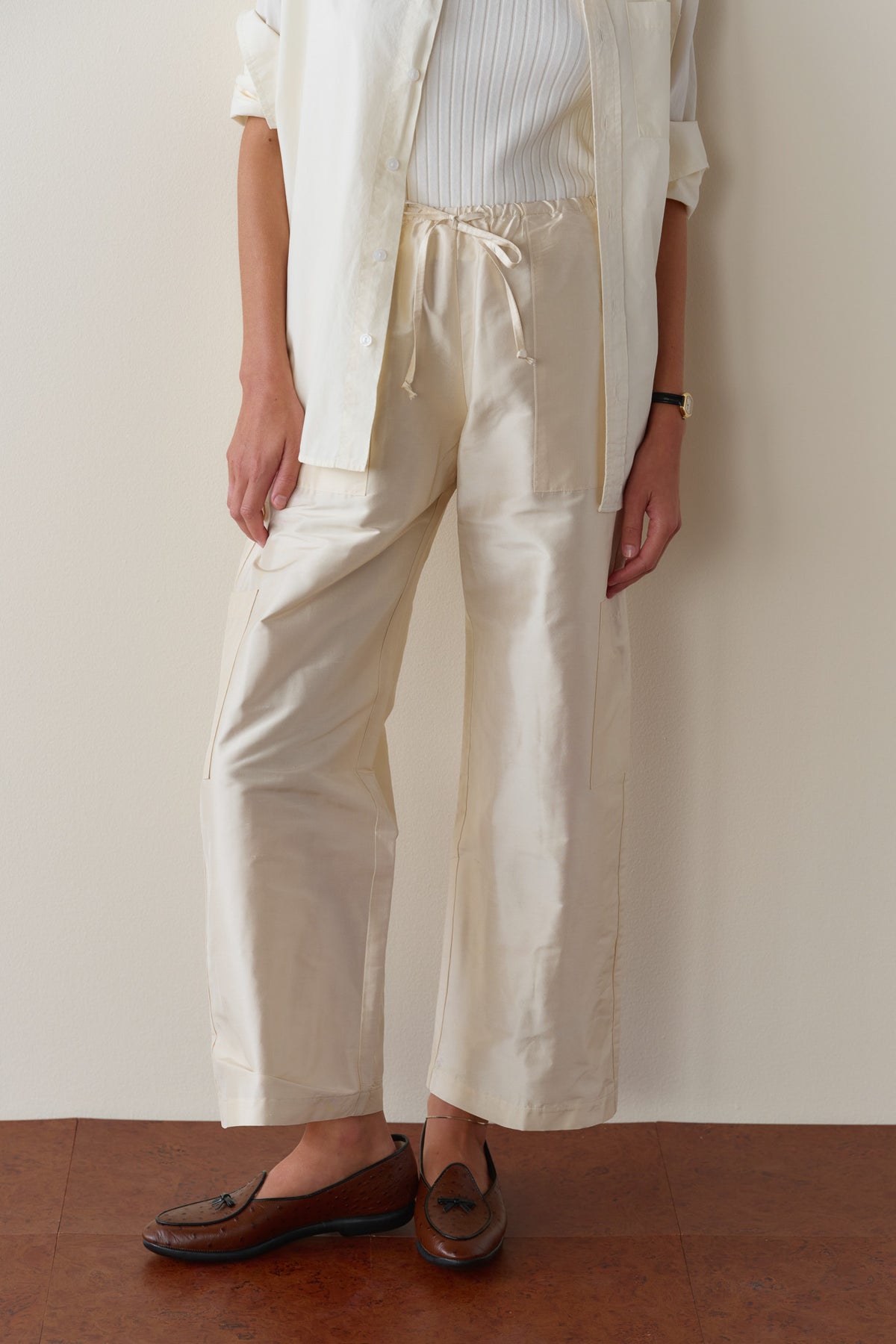The Silk Taffeta Cargo Pant