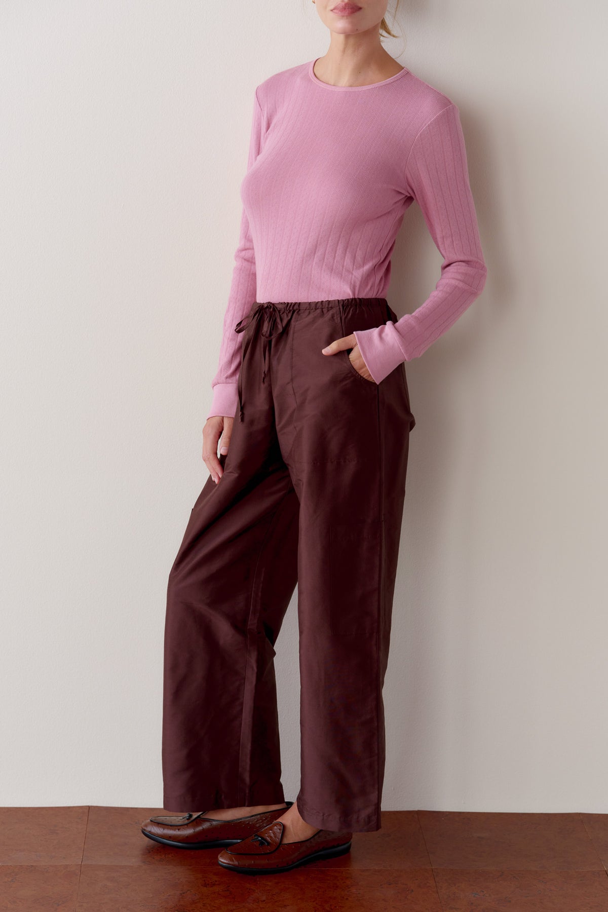 The Silk Taffeta Cargo Pant
