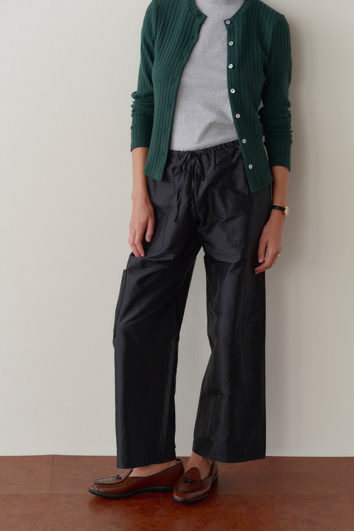 The Silk Taffeta Cargo Pant