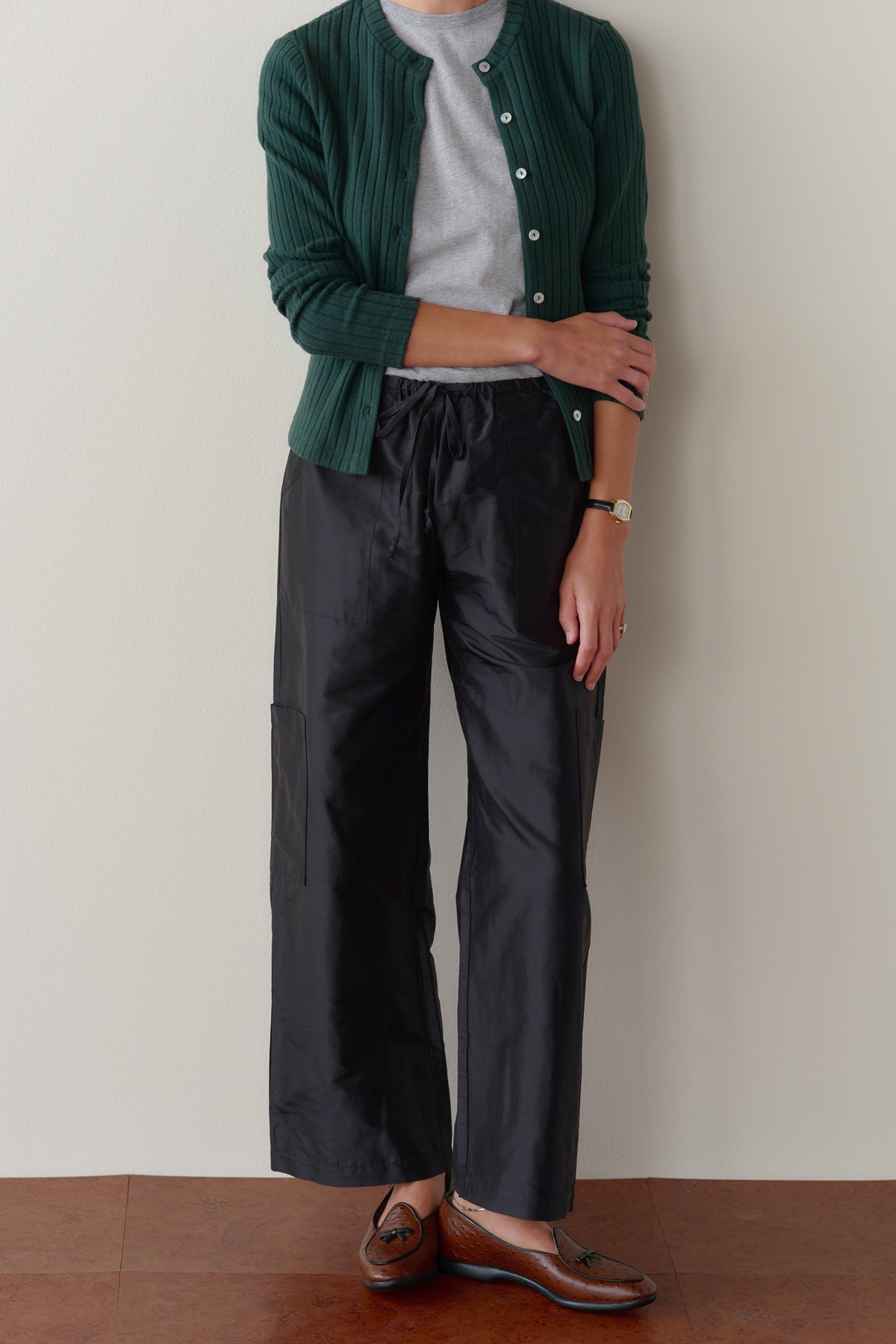 The Silk Taffeta Cargo Pant