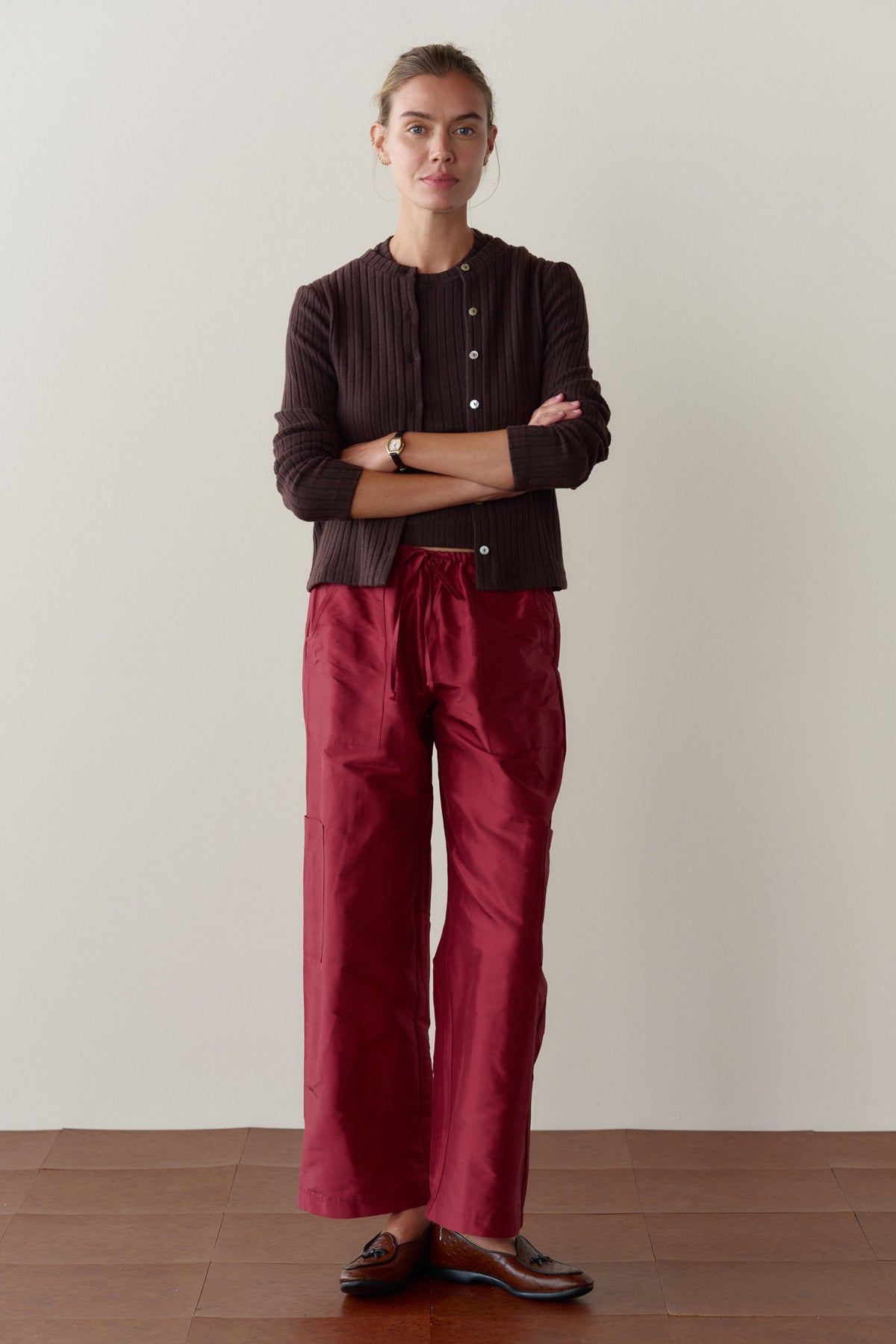 The Silk Taffeta Cargo Pant