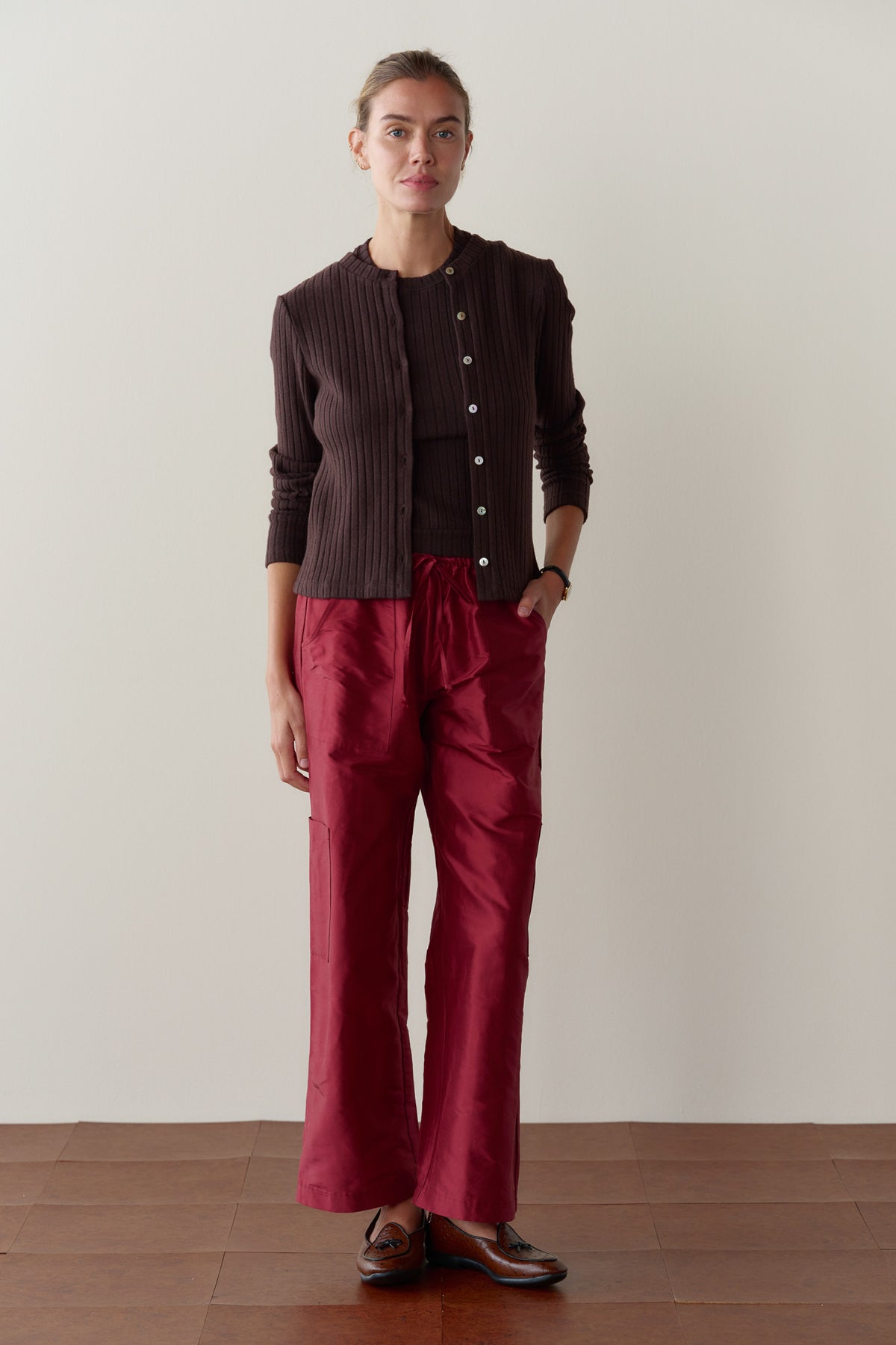 The Silk Taffeta Cargo Pant