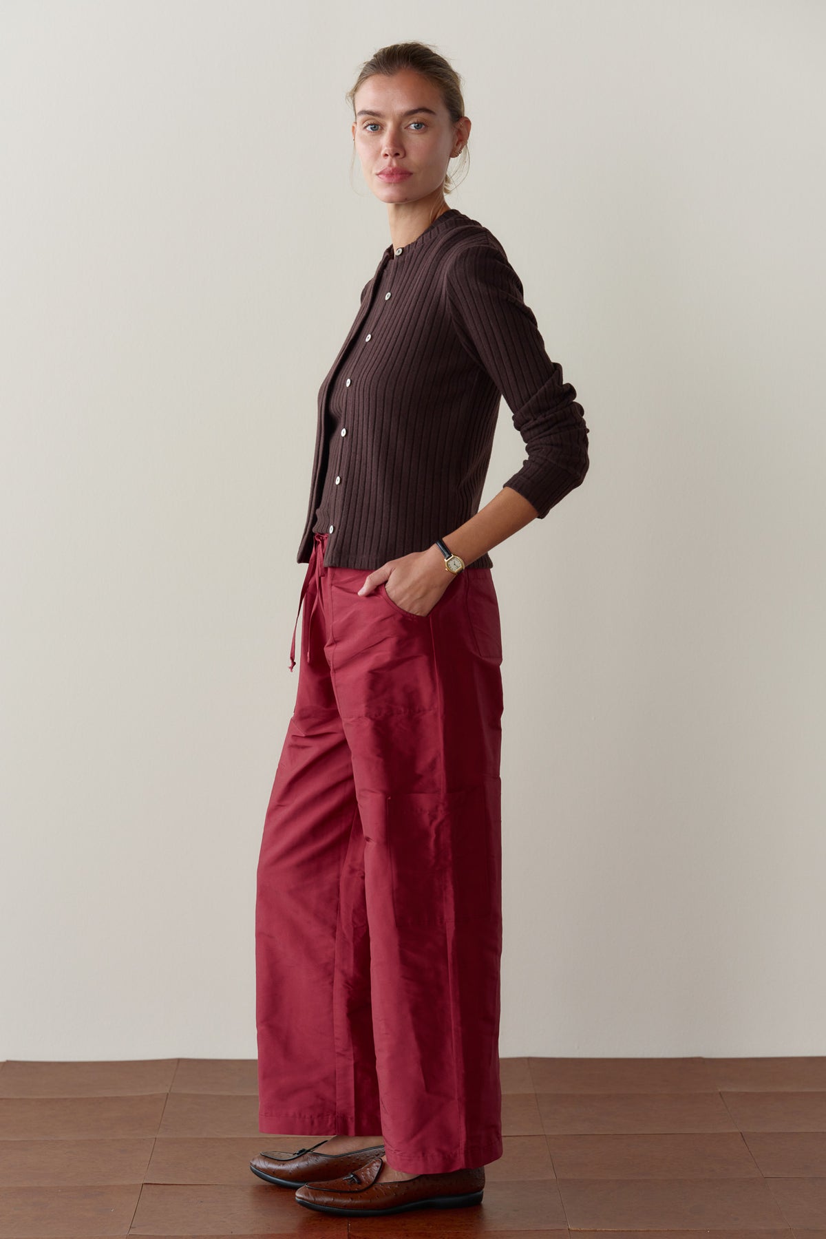 The Silk Taffeta Cargo Pant