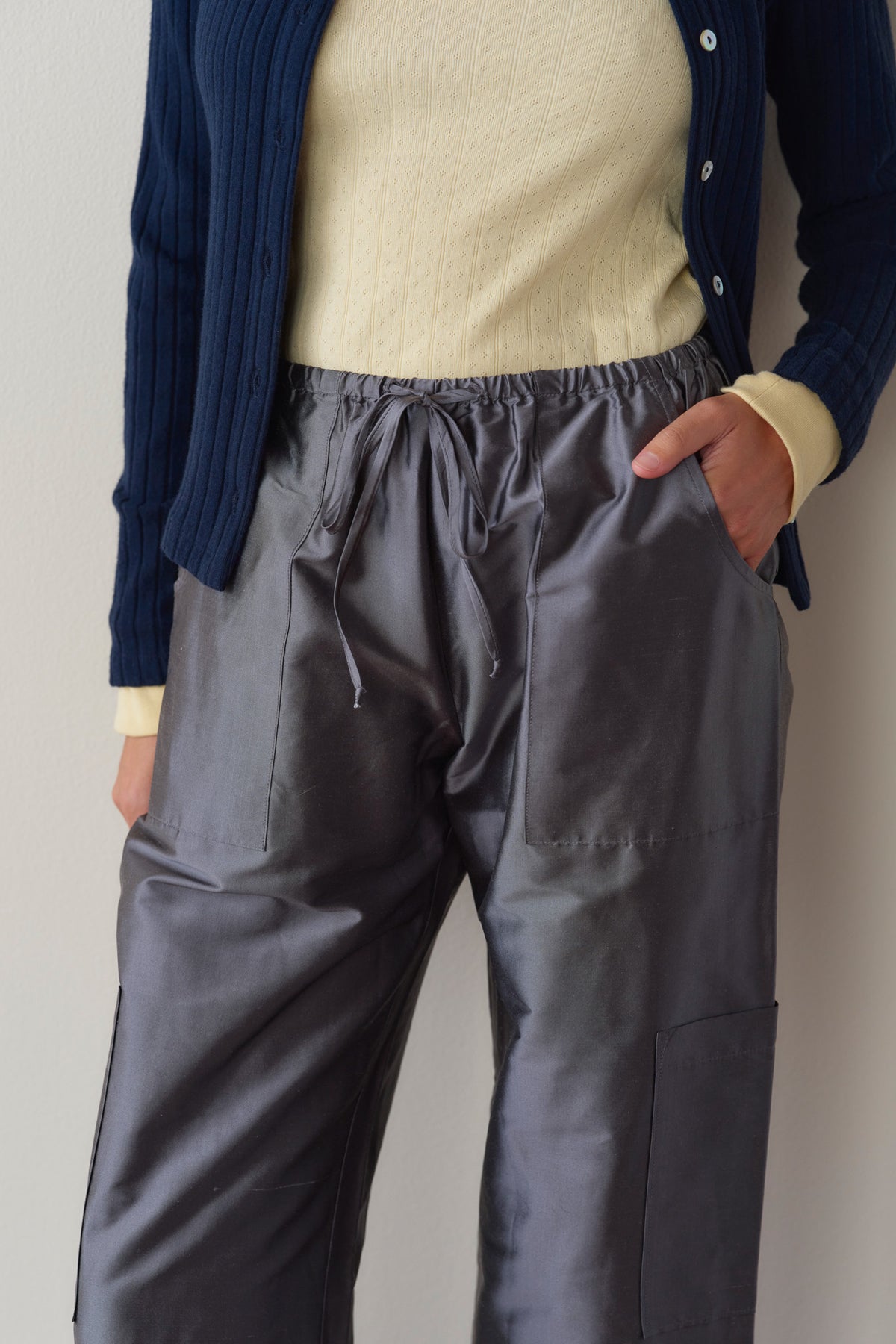 The Silk Taffeta Cargo Pant