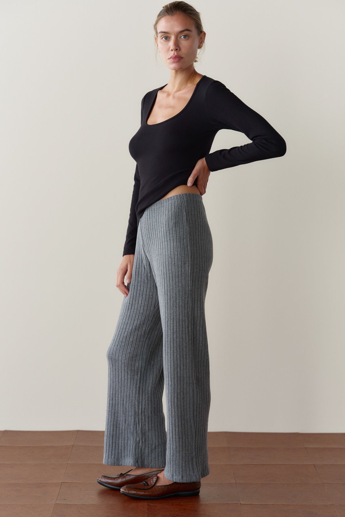 The Sweater Rib Simple Pant