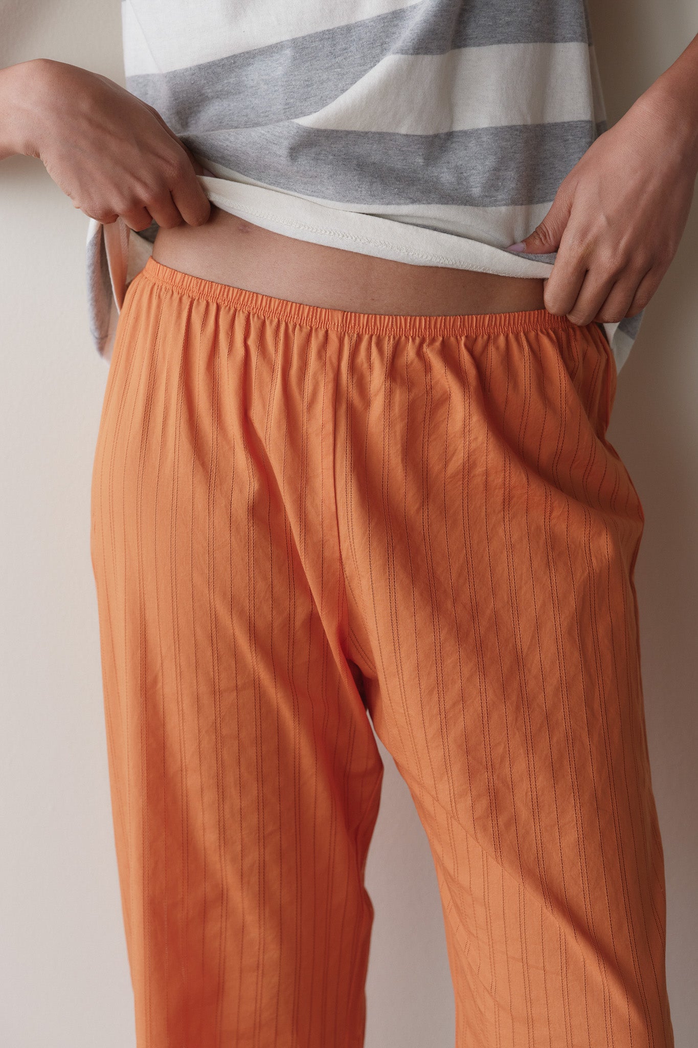 The Eyelet Pop Simple Crop Pant