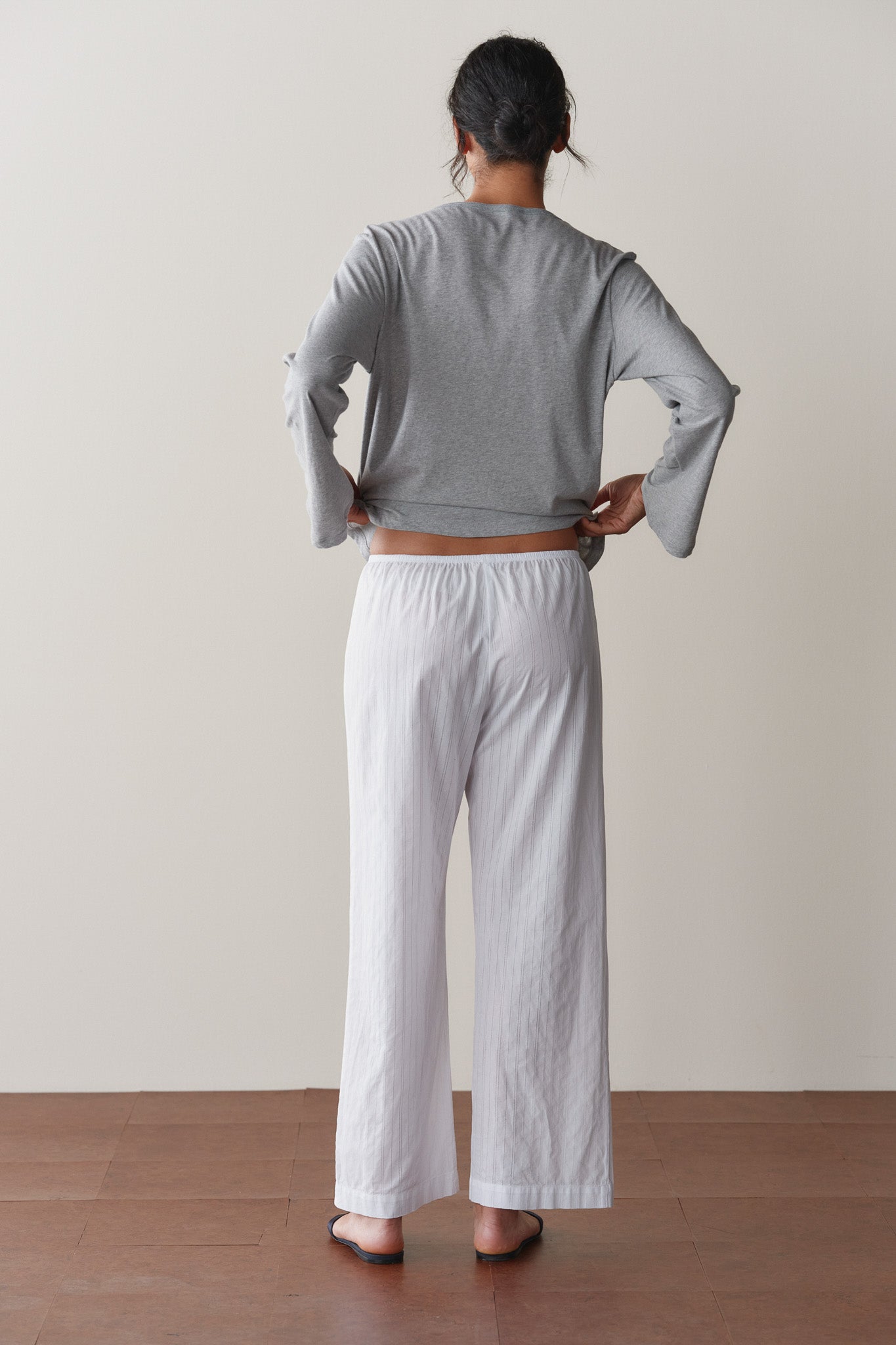 The Eyelet Pop Simple Crop Pant
