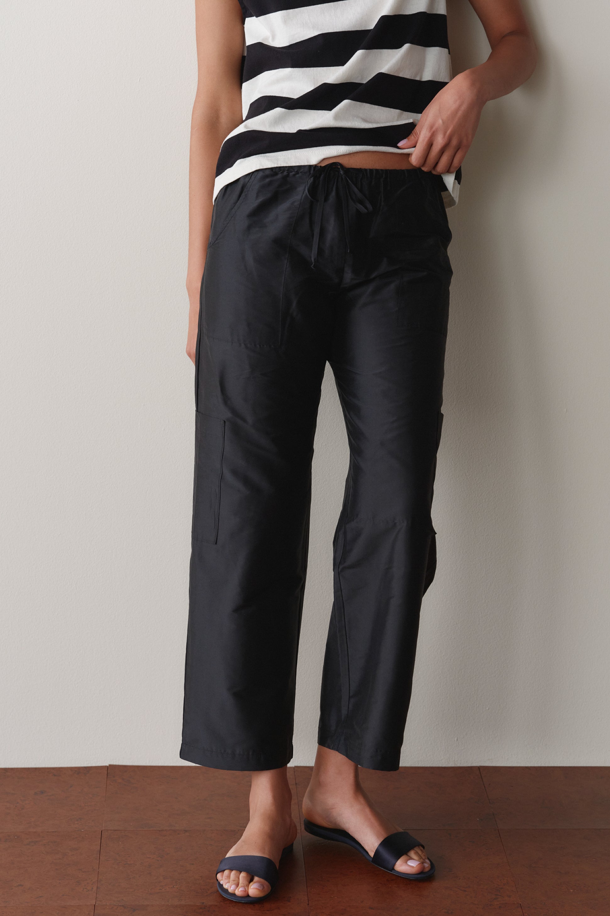 The Silk Taffeta Cargo Pant