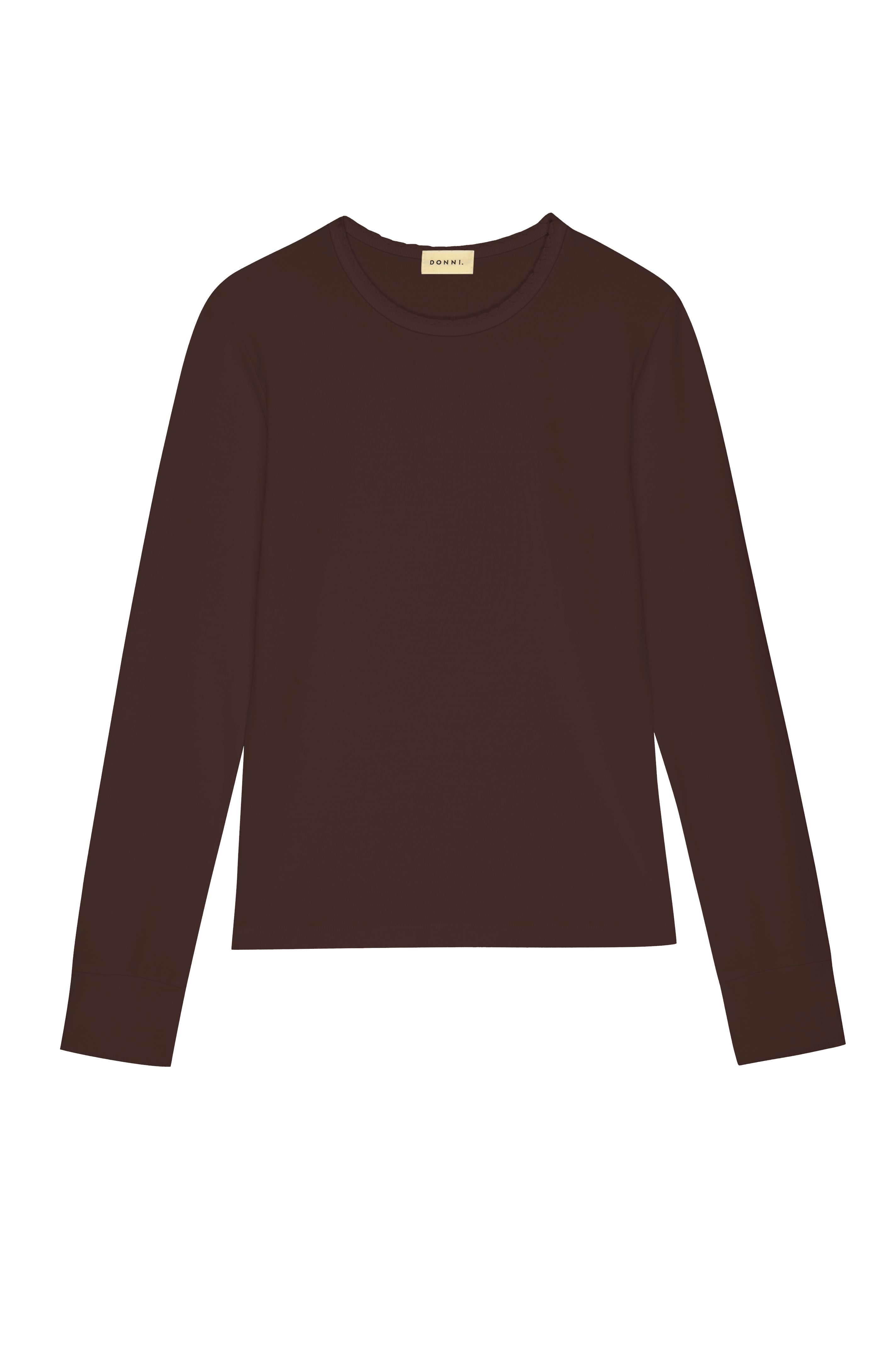The Baby Rib Scallop Long Sleeve