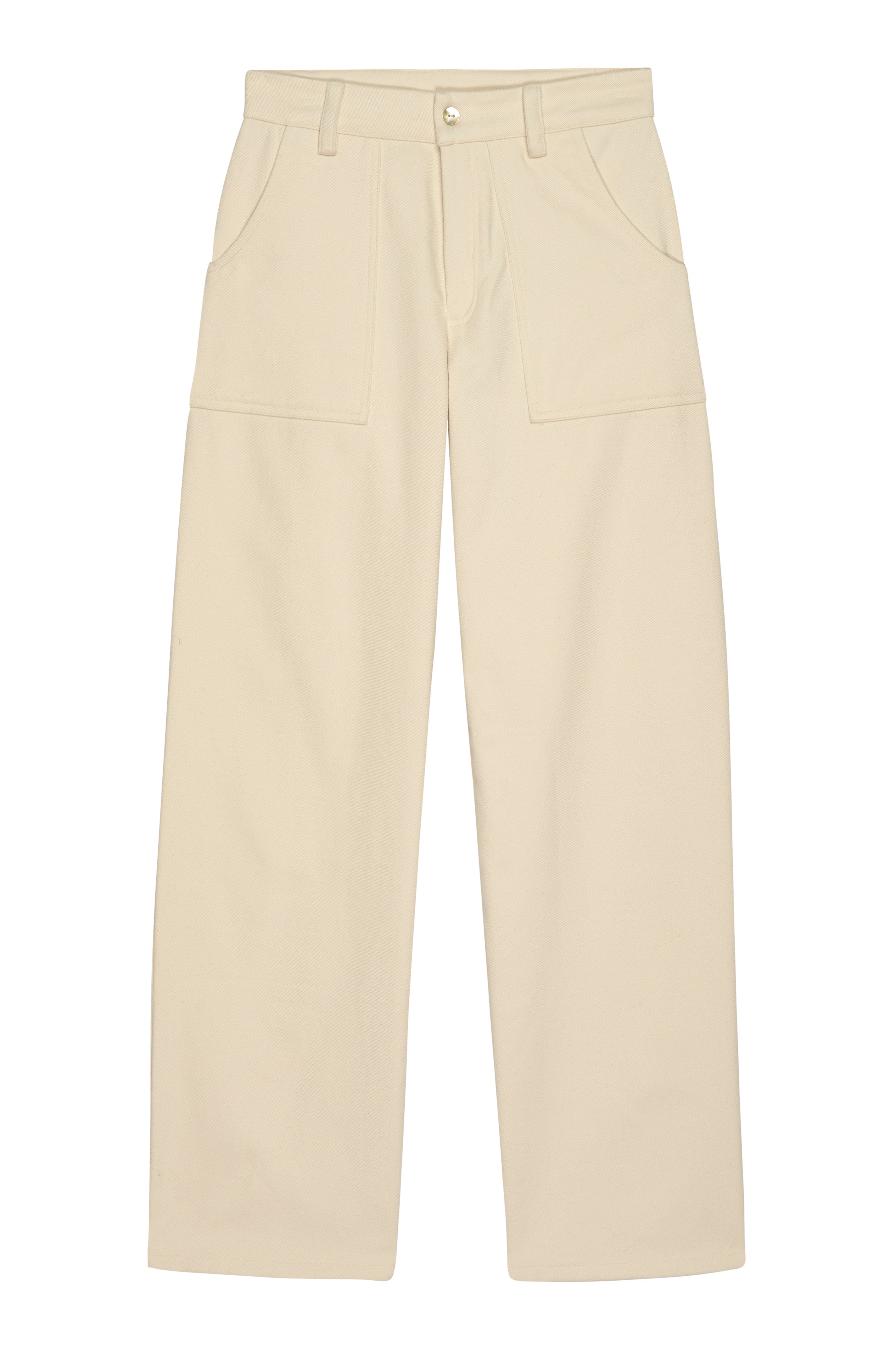 Beige pants on a white background
