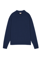 The Cotton Cashmere Crewneck Sweater Navy.