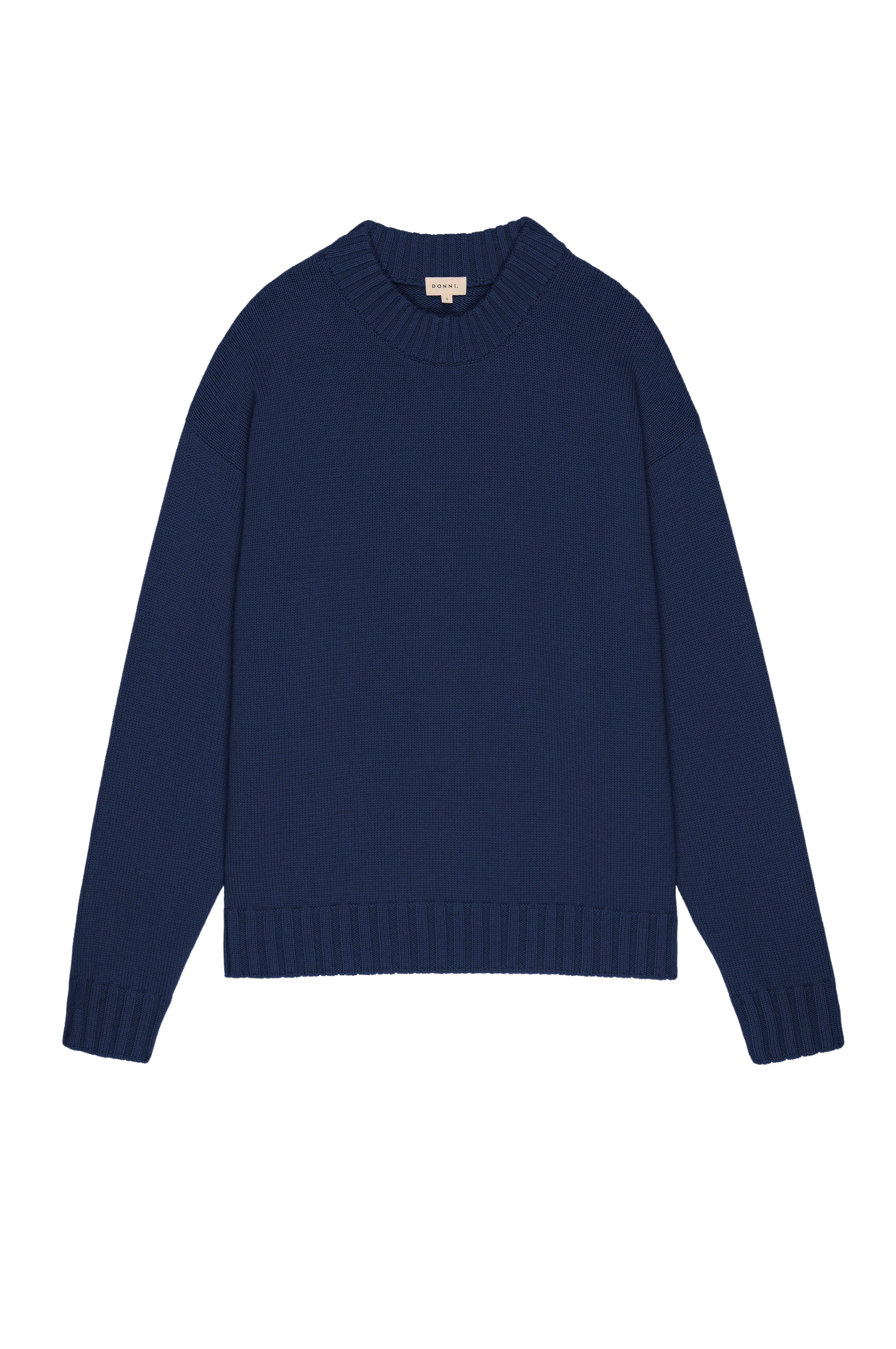 The Cotton Cashmere Crewneck Sweater Navy.