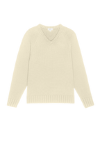 The Heavy Cotton Knit V-Neck Sweater