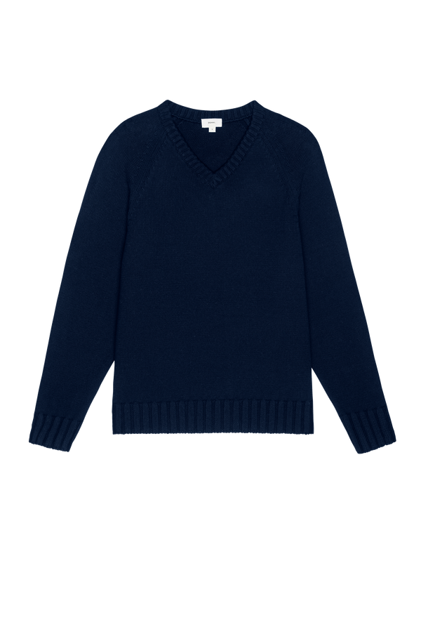 The Heavy Cotton Knit V-Neck Sweater