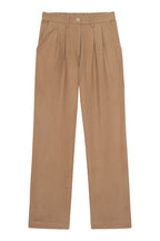 Beige pants on a white background.