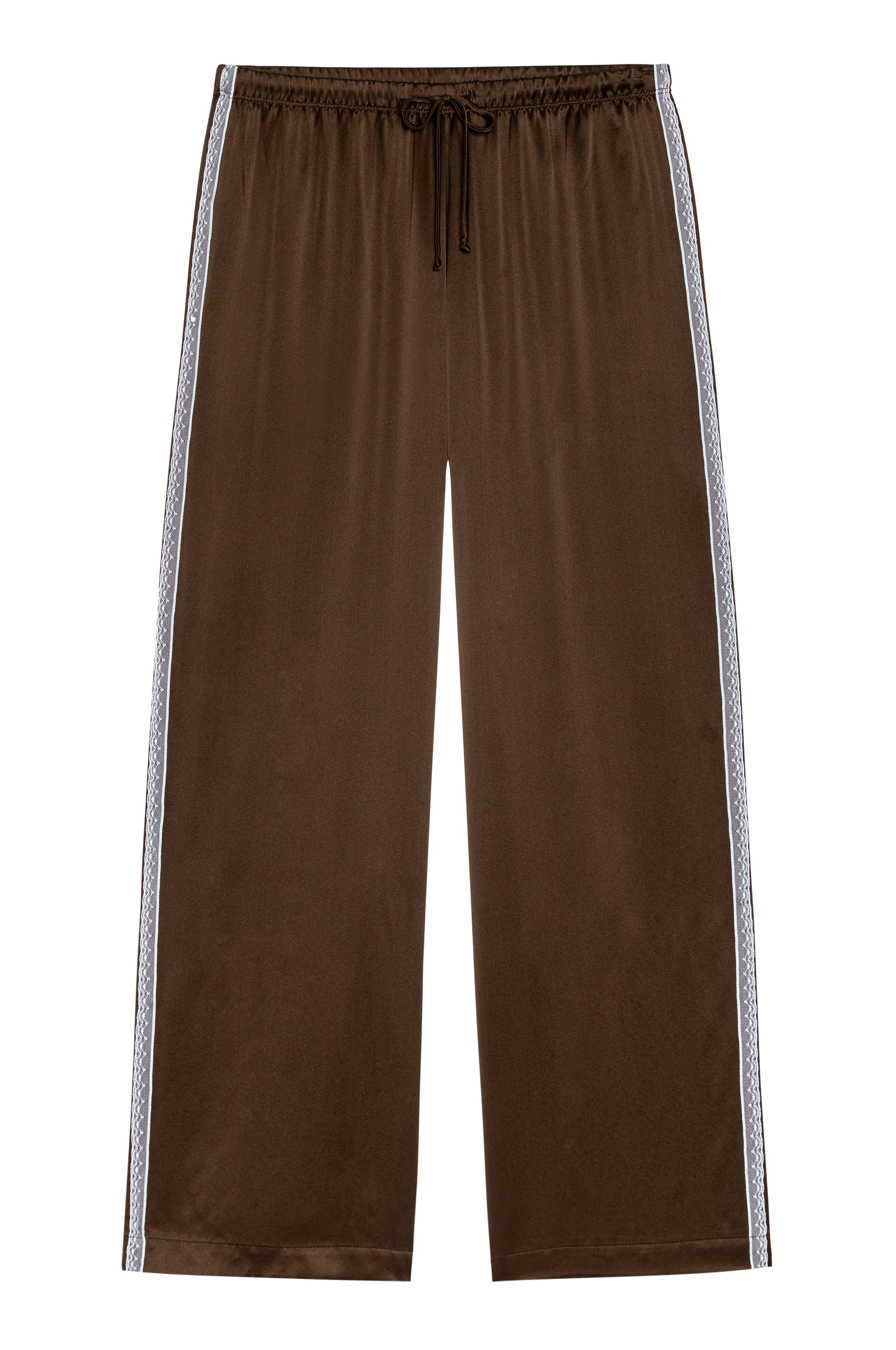 The Silk Lace Stripe Crop Pant